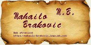 Mahailo Braković vizit kartica